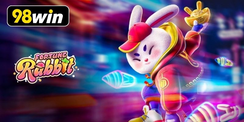 Giao diện game Fortune Rabbit với chú thỏ vàng may mắn